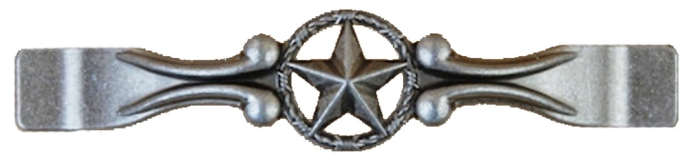 Star with Barbwire Drawer Cabinet Handle in Old Silver