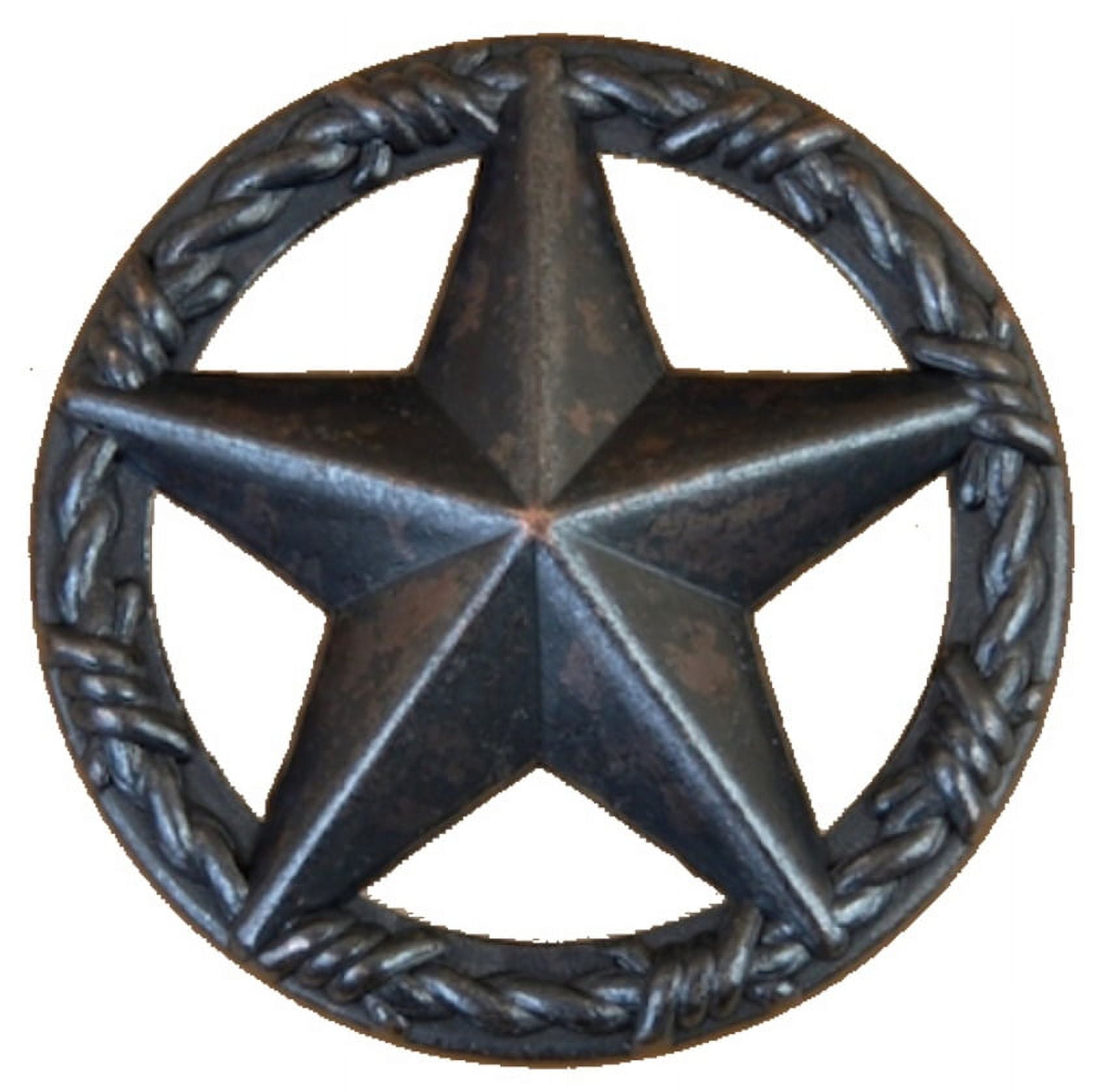 Star with Barbwire Drawer Cabinet Knob in Oil Rubbed Brass