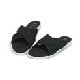 thumbnail image 1 of StarBay Criss Cross Slip On Low Wedge Flatform Sandals, 1 of 3