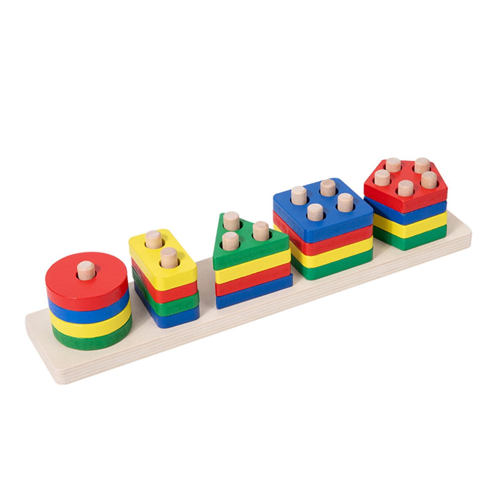 StarBay Early Learning 1 Set Baby Toys Cultivate Concentration Fine Movement Brain Development Hands on Training Educational Wooden Toy Pillar Blocks Walmart