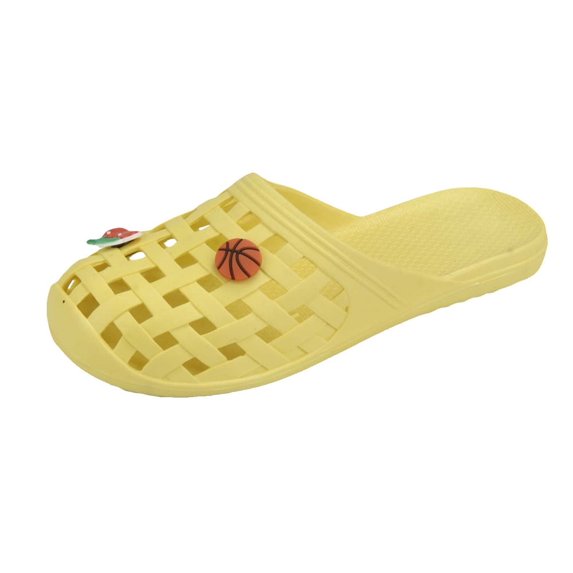 StarBay Girl's Chiidren's Comfortable Shower Pool and Beach Shoe Slip on Sandals With Cartoon Button Casual Slipper