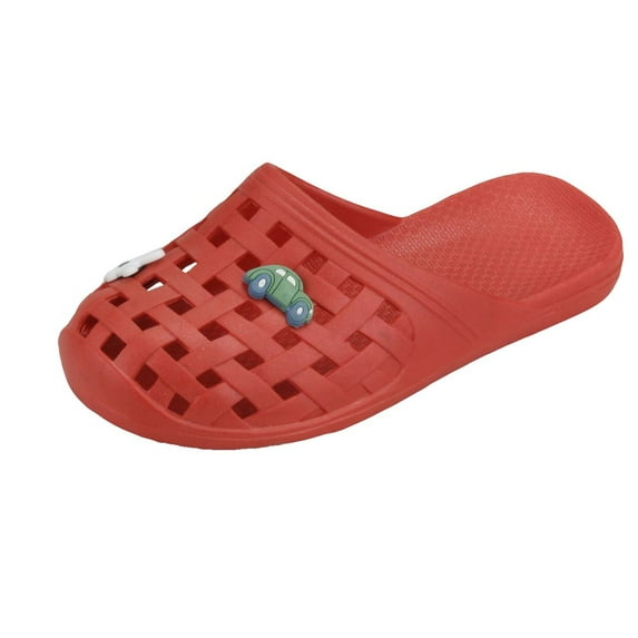 StarBay Girl's Chiidren's Comfortable Shower Pool and Beach Shoe Slip on Sandals With Cartoon Button Casual Slipper