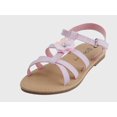 thumbnail image 1 of StarBay Girl's Child's Flower PU upper X Strap Open toe comfy Flat Sandals, 1 of 2
