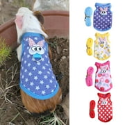 StarBay Guinea Pig 1 Set Pet Clothes Three-dimensional Pattern Durable Hemming Printing Lightweight Soft Touch Keep Warm Rabbit Hamster Vest