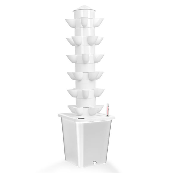 StarBay Hydroponic Growing Tower 6 Layers 30 Plants Indoor Vertical Planter Soilless Cultivation Herbs Vegetables Kit