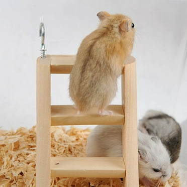 StarBay Ladder Mold Wooden Climbing Ladder Hamster Guinea Pig Playing Toy Pet Cage Ornament