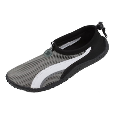 StarBay Men's Wave Athletic Adjustable Toggle Closure Water Shoes Aqua Socks (#5908)