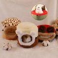 StarBay Pet Dualpurpose Bear Design Flannel Warm Hamster Bed Squirrel