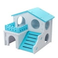 StarBay Ventilated Design Hamster House, Double Layers Wooden Hideout