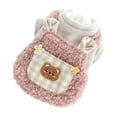 StarBay Warm Snap Design Pet Coat Cozy Winter Clothes with Bear Pattern