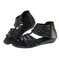 thumbnail image 1 of StarBay Women's Fashion Strappy Braided Ankle High Back Zipper Gladiator Wedge Sandals, 1 of 3
