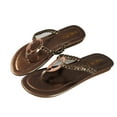 thumbnail image 1 of StarBay Women's Metallic Braided Strap Flat Thong Sandal Flip-flops, 1 of 3