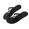 thumbnail image 1 of StarBay Women's Metallic Braided Strap Flat Thong Sandal Flip-flops, 1 of 3