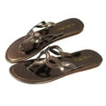 thumbnail image 1 of StarBay Women's Metallic Double Helix Strap Flat Thong Sandal Flip-flops, 1 of 3