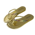 thumbnail image 1 of StarBay Women's Metallic Rainbow Sequin Strap Flat Thong Sandal Flip-flops, 1 of 3