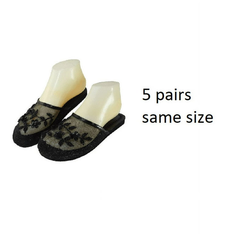 Beaded mesh slippers hot sale