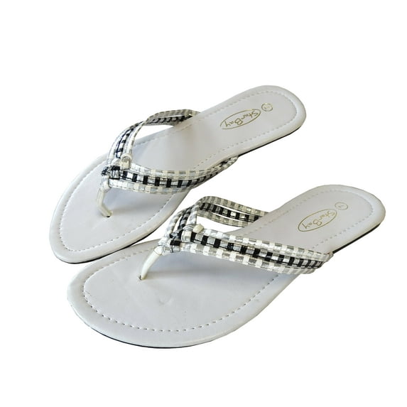 StarBay Women's Stylish Triple Strap Sandal Flats, Thong Flip Flop