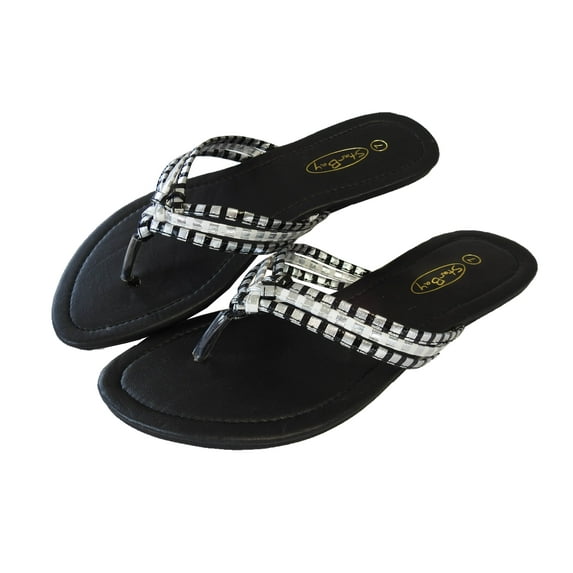 StarBay Women's Stylish Triple Strap Sandal Flats, Thong Flip Flop
