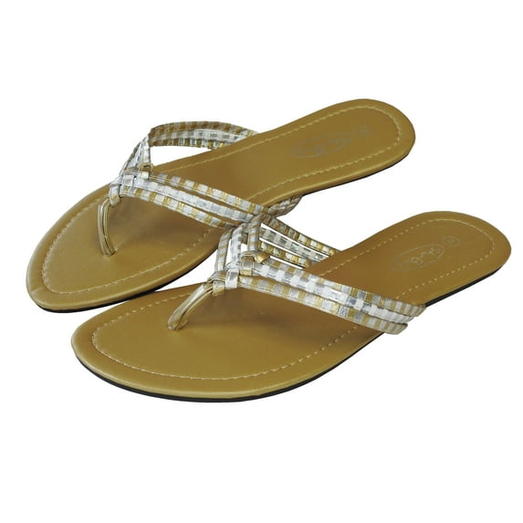 StarBay Women's Stylish Triple Strap Sandal Flats, Thong Flip Flop