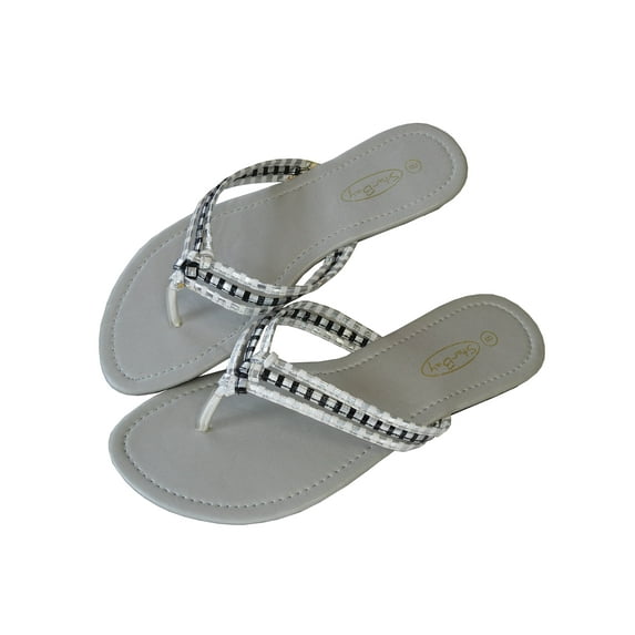 StarBay Women's Stylish Triple Strap Sandal Flats, Thong Flip Flop