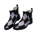 thumbnail image 1 of StarBay Women's Waterpoof Garden Ankle Rubber Rain Boots R605 Argyle Multi Color Plaids size 7, 1 of 3