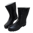 thumbnail image 1 of StarBay Women's Waterpoof Middle Short Shaft Rubber Rain Boots R901 Solid Black size 8, 1 of 2