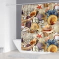 thumbnail image 1 of StarBeach Shower Curtains 3D Seashell Ocean Theme Waterproof Polyester Fabric Bathroom Decor with Bathtub Curtains, 1 of 5
