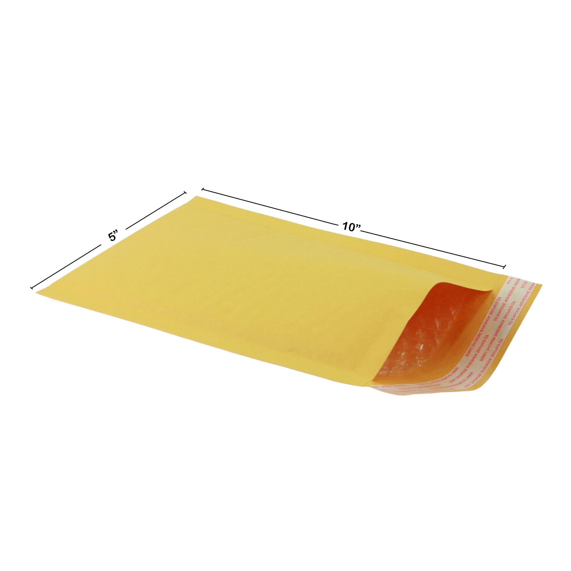Uboxes Kraft Bubble Mailers, #00 (5 x 10 in), Peel & Seal, 20-Count