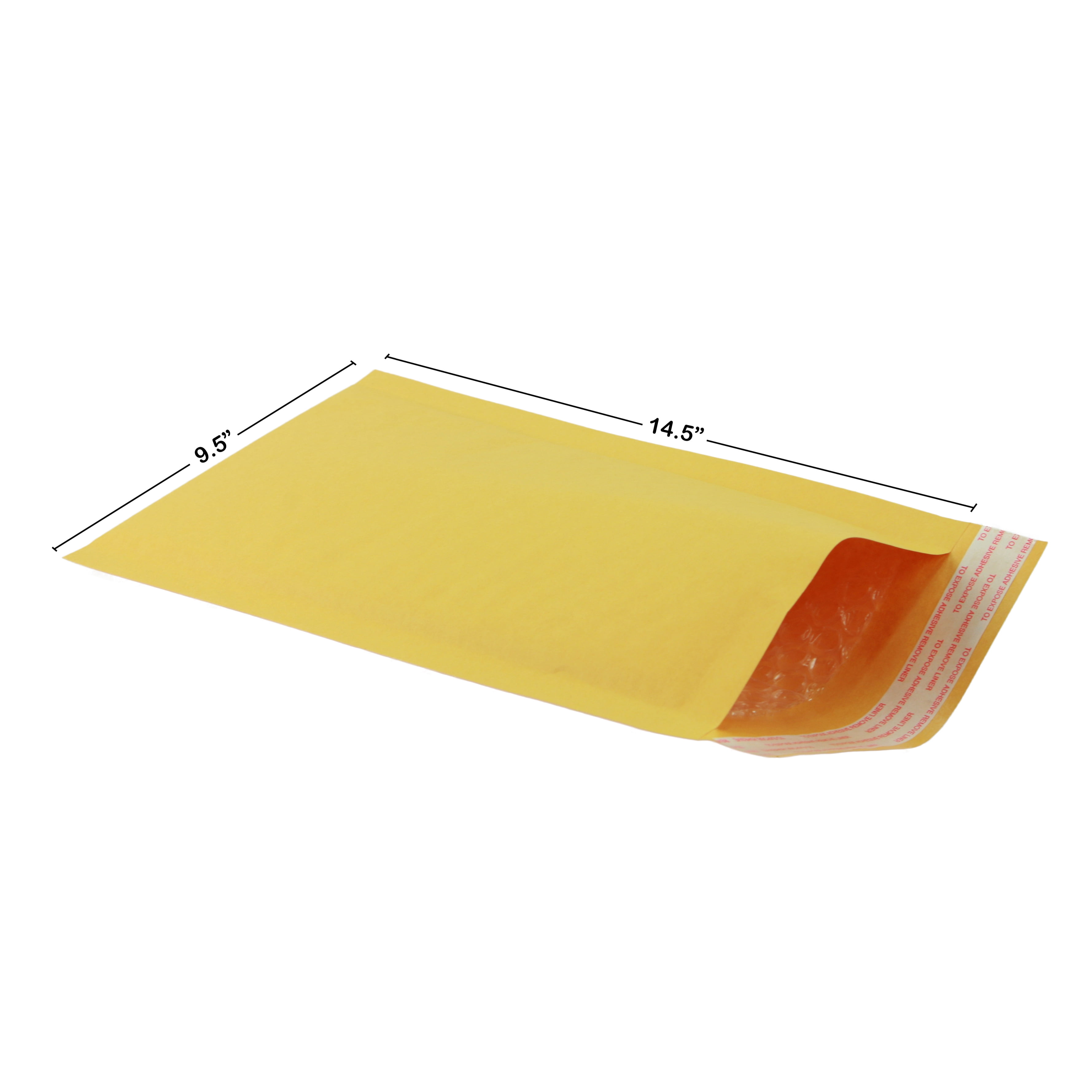 StarBoxes 200 Kraft Bubble Mailers 9.5x14.5" - #4 Self-Sealing Padded Envelopes