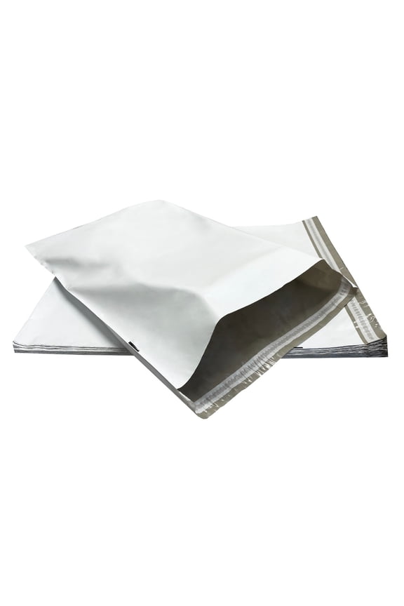 50 Poly Mailers Bags 19x24" - #7 Pouches Envelopes White Self-Sealing