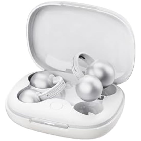 StarClip Open-Ear Wireless Bluetooth Headphones, Clip-On Earbuds, 4D Panoramic Sound, Clear Calls, Lightweight, Secure Fit, IP54 Water-Resistant Ear Grips for Workout and Daily Use, Silver