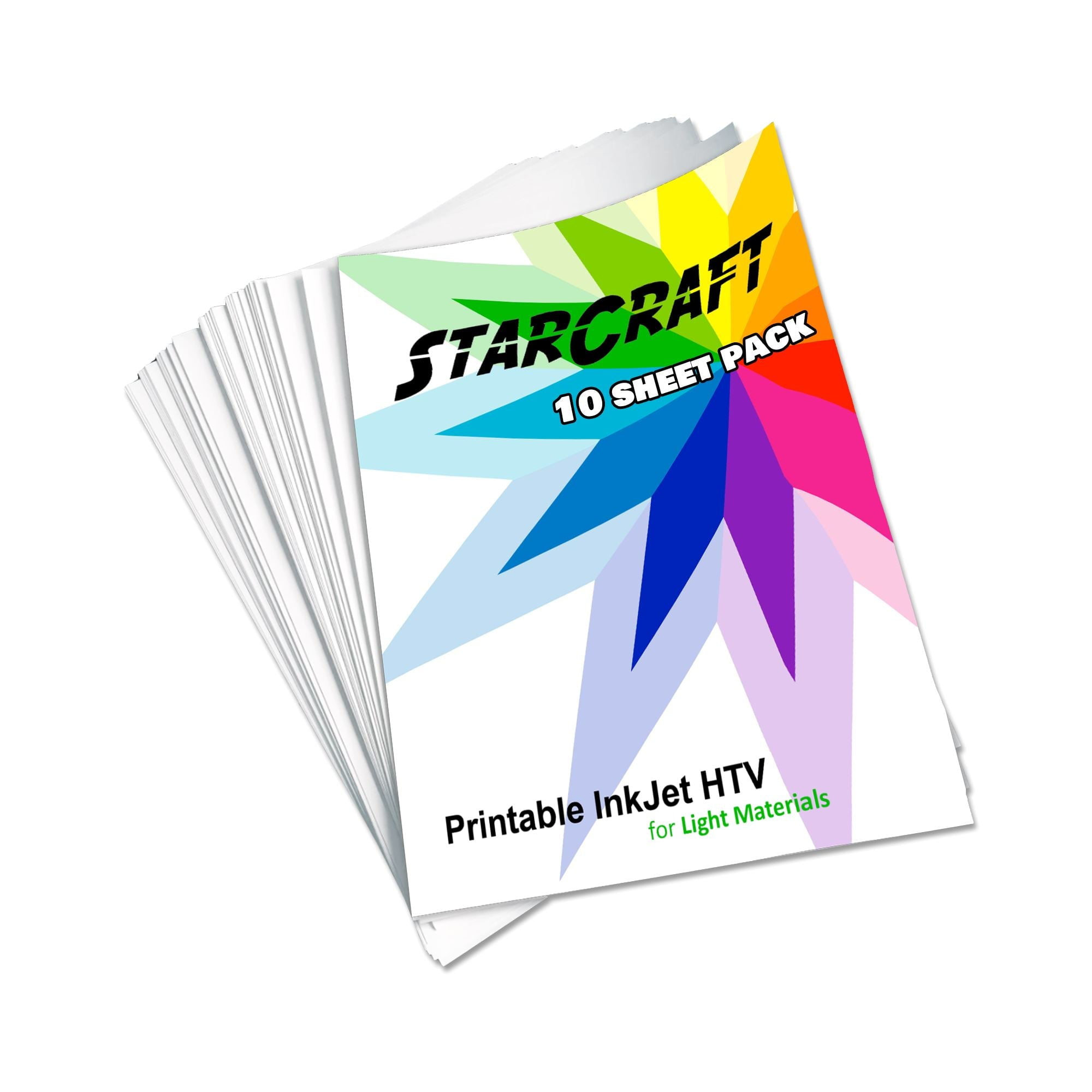 StarCraft Inkjet Printable Heat Transfer 10 Sheet Pack - Light Materials 