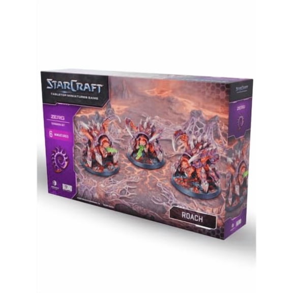 Archon Studio StarCraft: Tabletop Miniatures Game Zerg Roach Expansion Set, 6 Miniatures, English