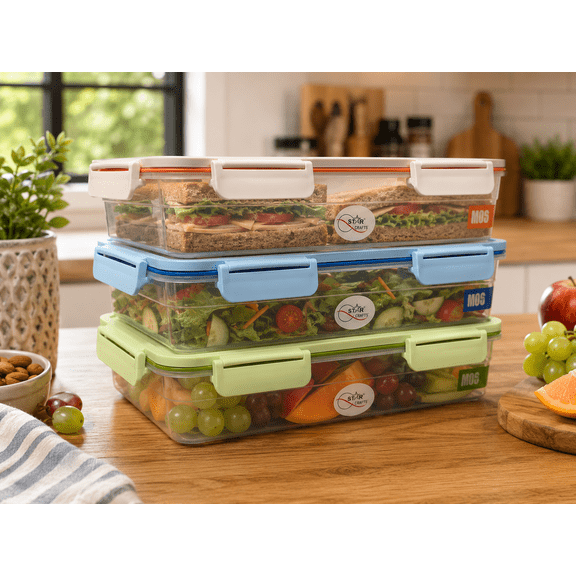 StarCrafts Leak-Proof Airtight Plastic Food Storage Container Set (3 Count)