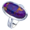thumbnail image 1 of StarGems  Natural Copper Turquoise Handmade 925 Sterling Silver Ring 7.5 F2278, 1 of 7