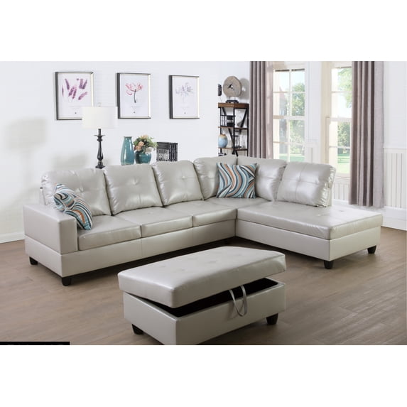 StarHomeLiving Left Facing Sectional Sofa w/ottoman Right Facing