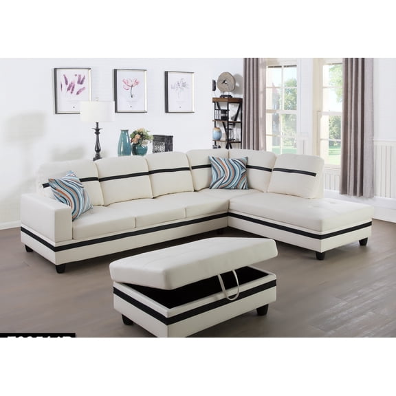 StarHomeLiving Left Facing Sectional Sofa w/ottoman Right Facing