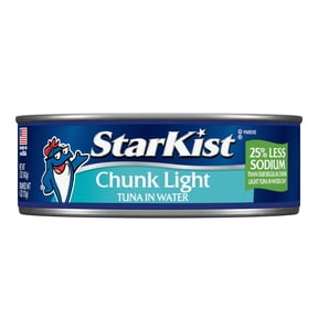 StarKist Chunk Light Tuna In Water, 25% Less Sodium, Wild Caught, 20g Protein, 5 oz Can