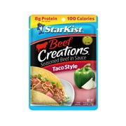 StarKist Beef Creations Taco Style Seasoned Beef in Sauce, 2.6 oz Pouch