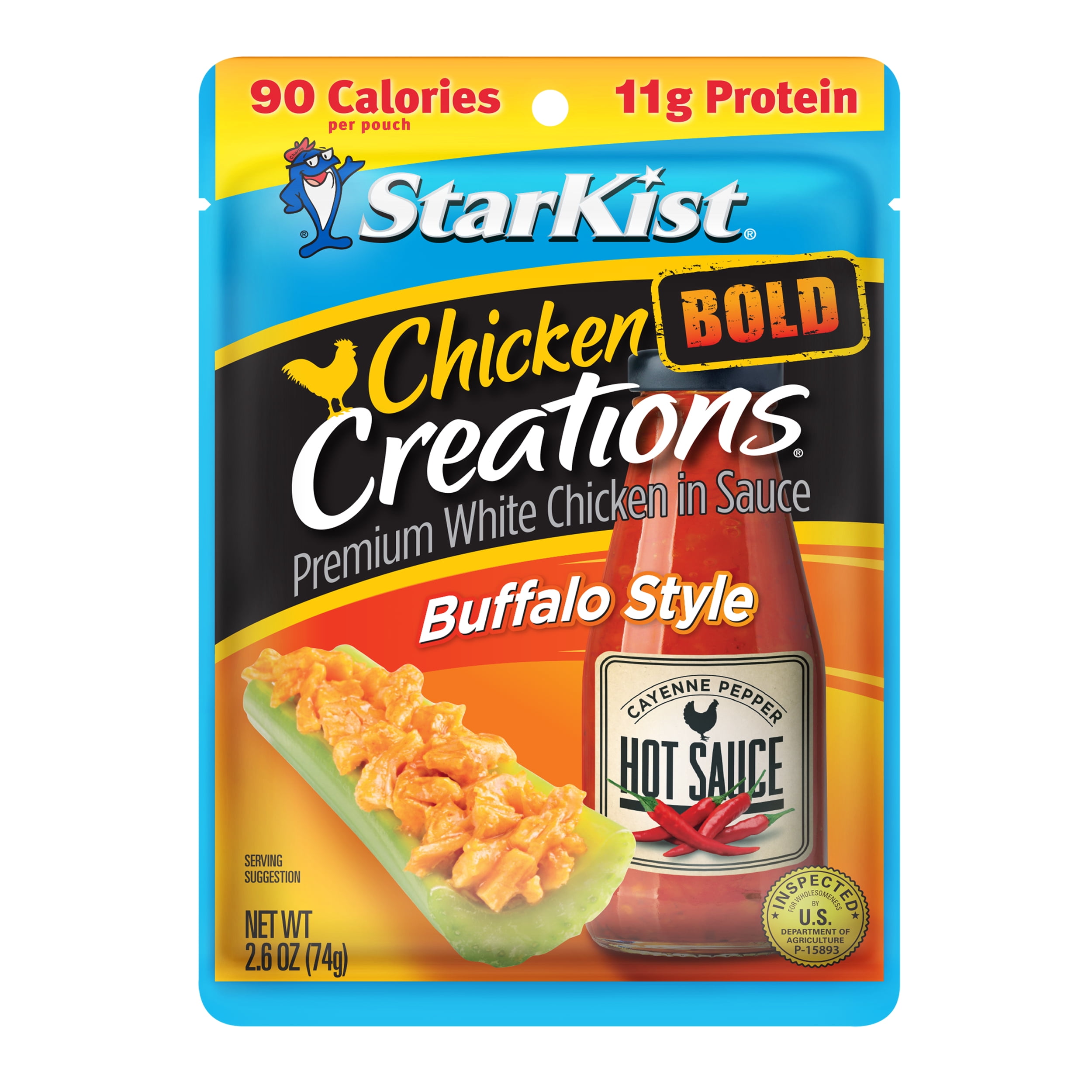 StarKist Chicken Creations BOLD Buffalo Style Fully Cooked Chicken , Gluten Free, 11g Protein, 2.6 oz Pouch