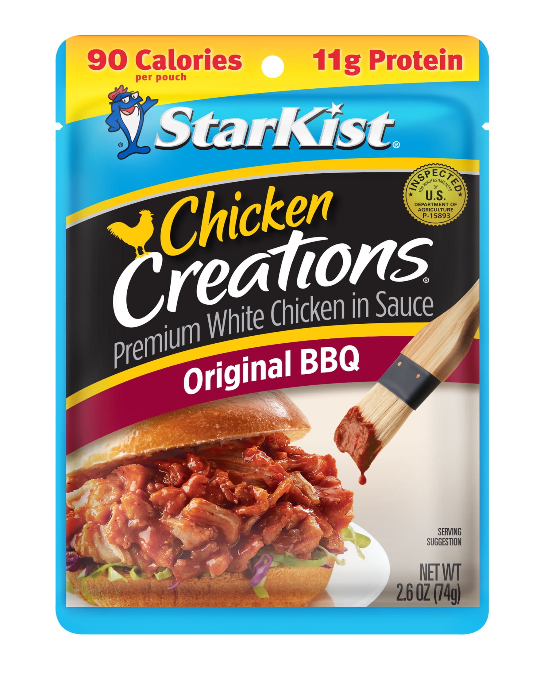 StarKist, Chicken Creations, Original BBQ 2.6 oz Pouch, Ready-to-Eat