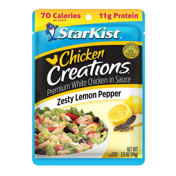 StarKist Chicken Creations, Zesty Lemon Pepper, 2.6 oz Pouch