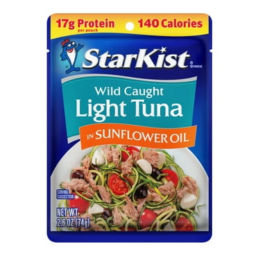 StarKist Chunk Light Tuna in Sunflower Oil, 17g Protein, 2.6 oz Pouch
