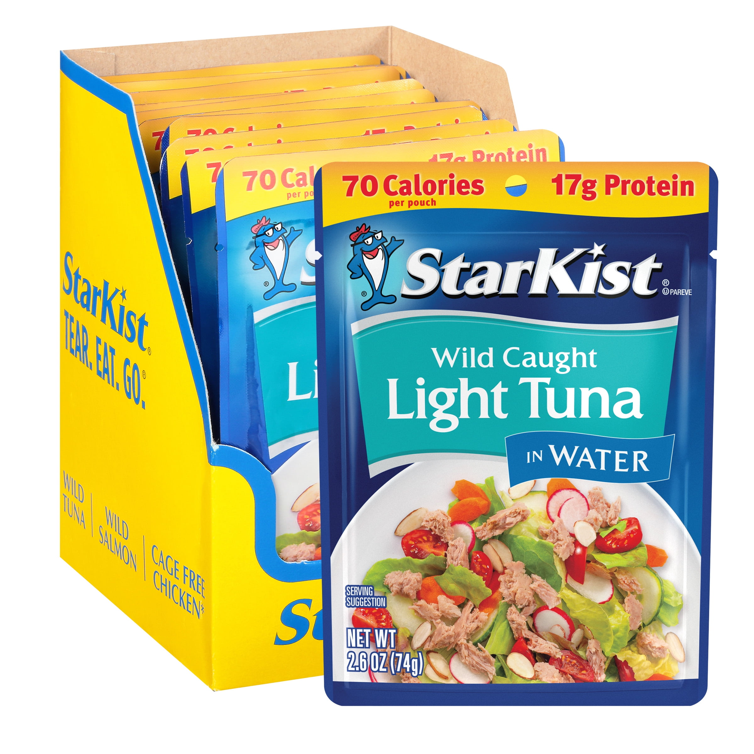 StarKist Chunk Light Tuna in Water, 2.6 oz, 12 Pouches