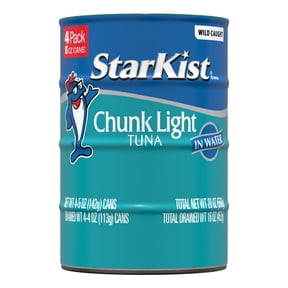 StarKist Chunk Light Tuna in Water, Wild Caught, 20g Protein, 5 oz, 4 Cans