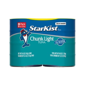 StarKist Chunk Light Tuna in Water, Wild Caught, 20g Protein, 5 oz, 8 Cans