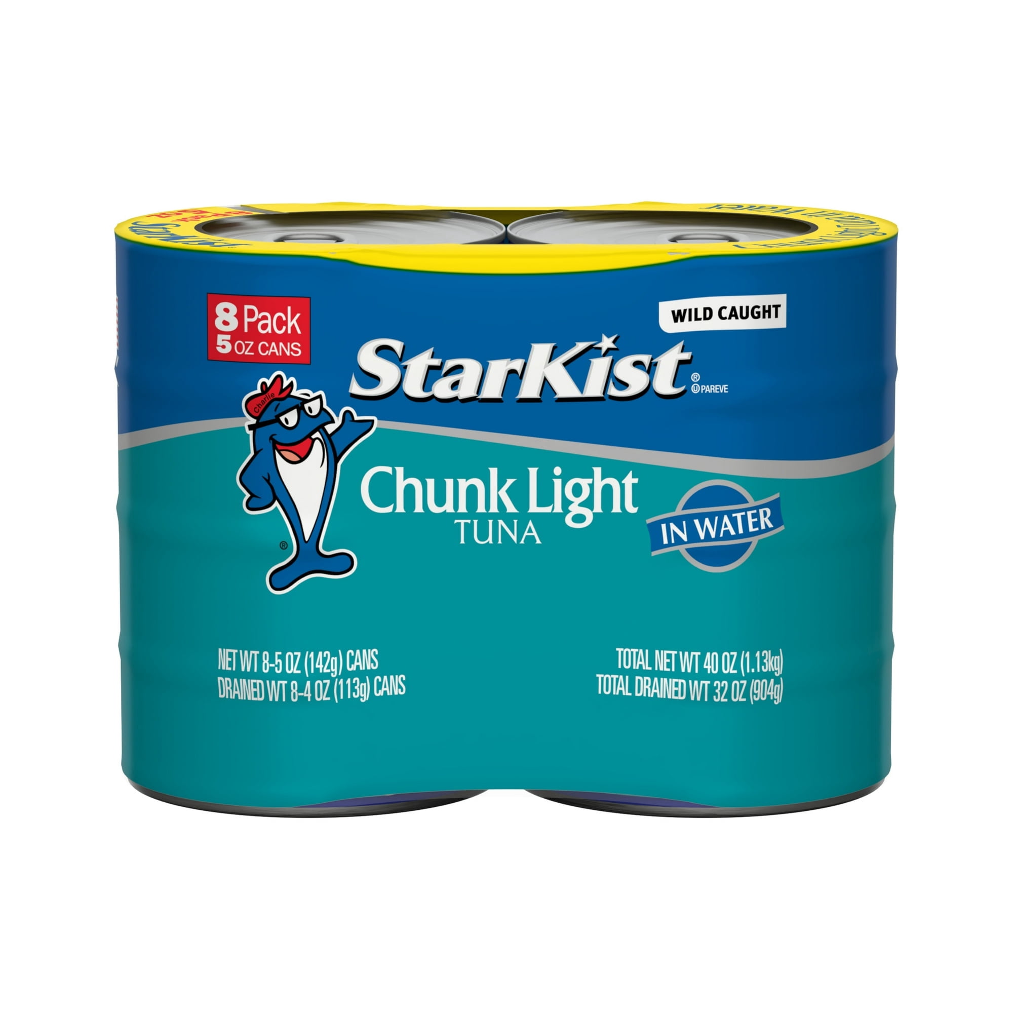 StarKist Chunk Light Tuna in Water, Wild Caught, 20g Protein, 8 Cans, 5 oz