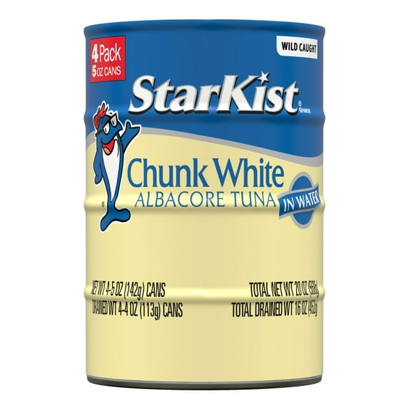 StarKist Chunk White Albacore Tuna in Water - 5 oz Can (4-Pack)