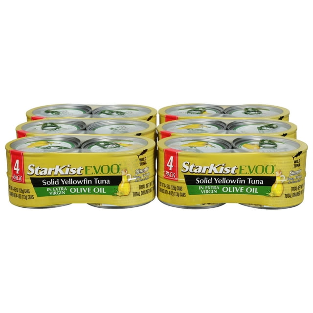 (6 pack) StarKist E.V.O.O. Solid Yellowfin/Light Tuna in Extra Virgin ...