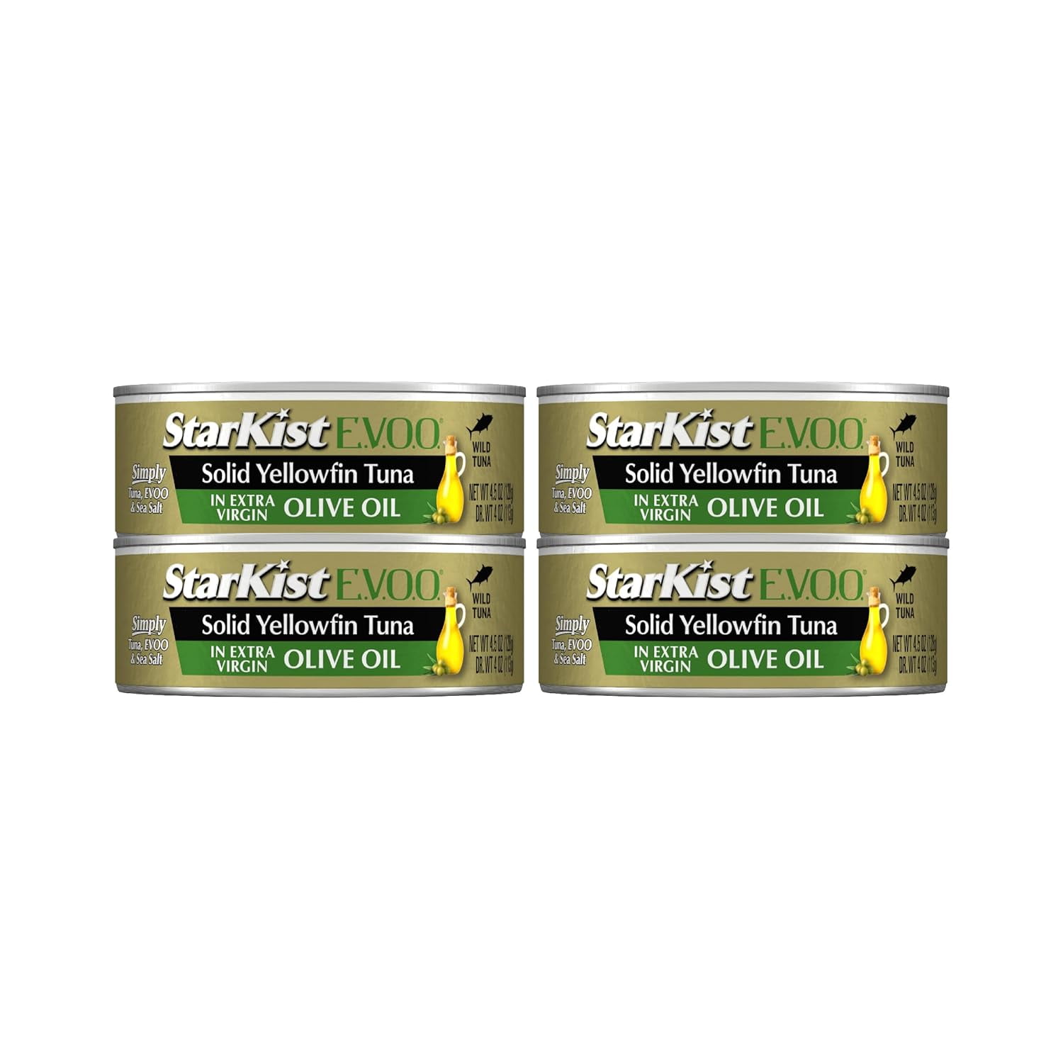 StarKist E.V.O.O. Solid Yellowfin Tuna in Extra Virgin Olive Oil - 4.5 ...